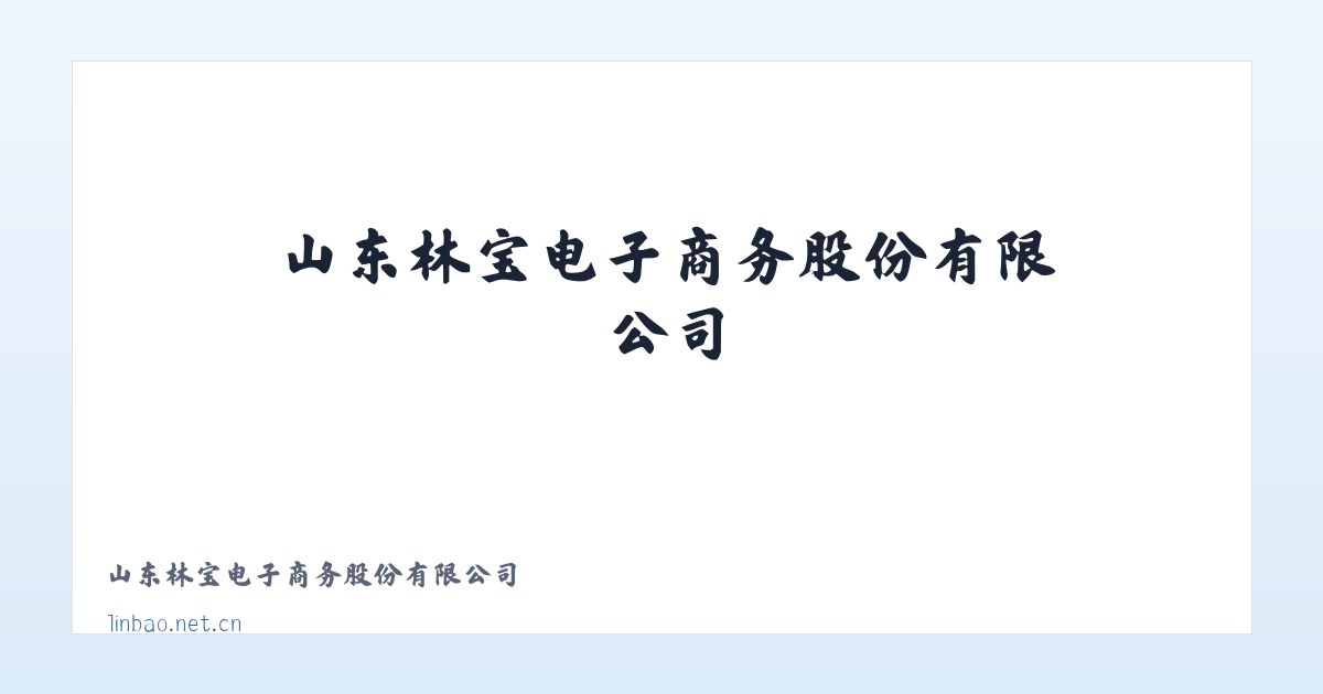 山东林宝电子商务股份有限公司 主图